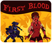 First Blood Poster for Free State Roller Derby - Adobe Photoshop